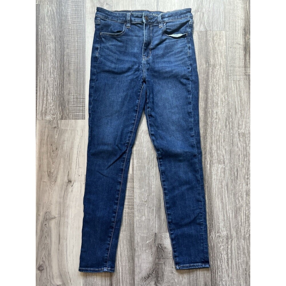 American Eagle Sz 8 Super High Rise Jegging Crop Jeans Next Level Stretch Women